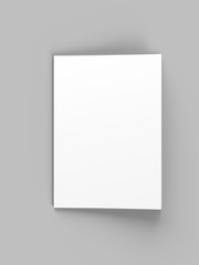 Magazine with open cover. Vertical A4 format. 3d illustration.