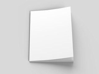 Magazine with open cover. Vertical A4 format. 3d illustration.