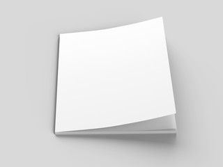 Magazine with open cover. Vertical A4 format. 3d illustration.