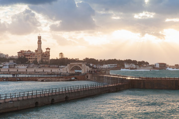 Landscape with Montazah palace and bridges