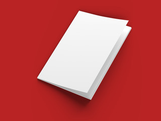 Magazine with open cover. Vertical A4 format. 3d illustration.