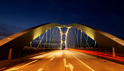 Obraz premium Osthafenbrücke Frankfurt am Main