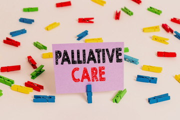 Word writing text Palliative Care. Business photo showcasing specialized medical care for showing...