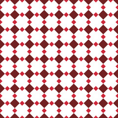 Geometric diamond seamless pattern vector. An illustration with red color on isolated white background. For fabric, cloth, backdrop, wallpaper, wrapping paper. Printable eps 10 format.