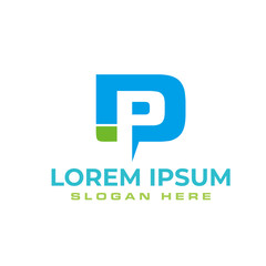 D and P initial Logo