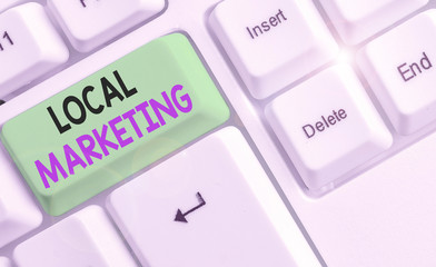 Handwriting text writing Local Marketing. Conceptual photo targets customers by finely grained...