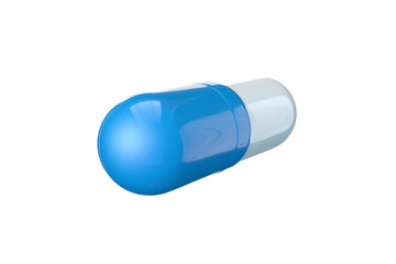 3D Rendering of Medicine Concept Capsule Pill and Tablet on White