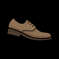 men's shoe isolated on black