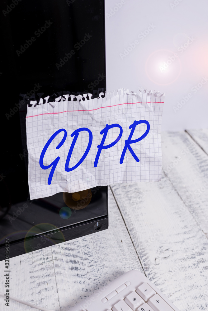 Poster text sign showing gdpr. business photo showcasing regulation that protect the demonstratingal data a