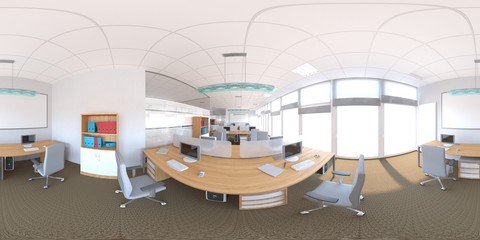 spherical panorama of the interior, 3D illustration © vadim_fl