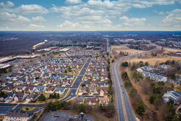 Fototapeta premium Abstract Aerial Plainsboro New Jersey