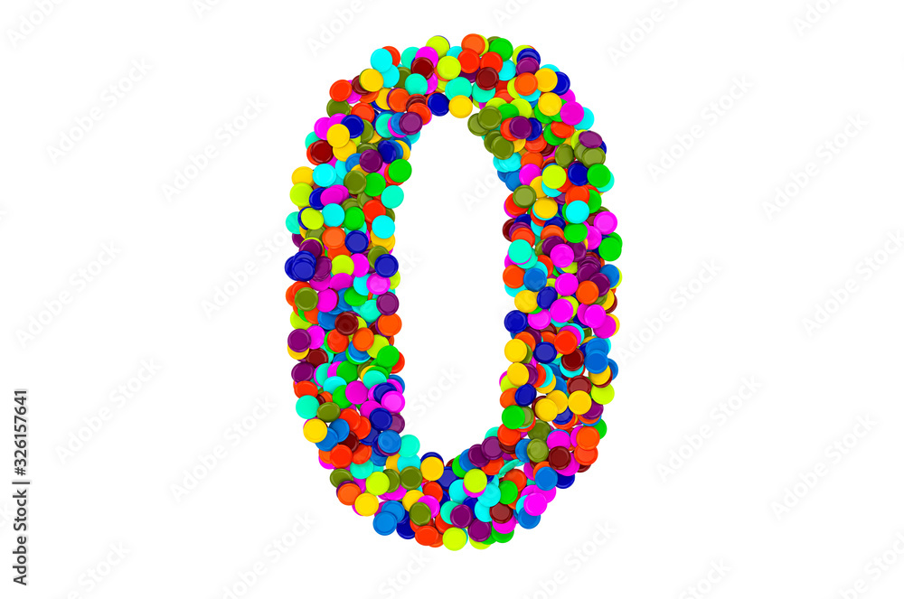 Poster number 0 from confetti. 3d rendering