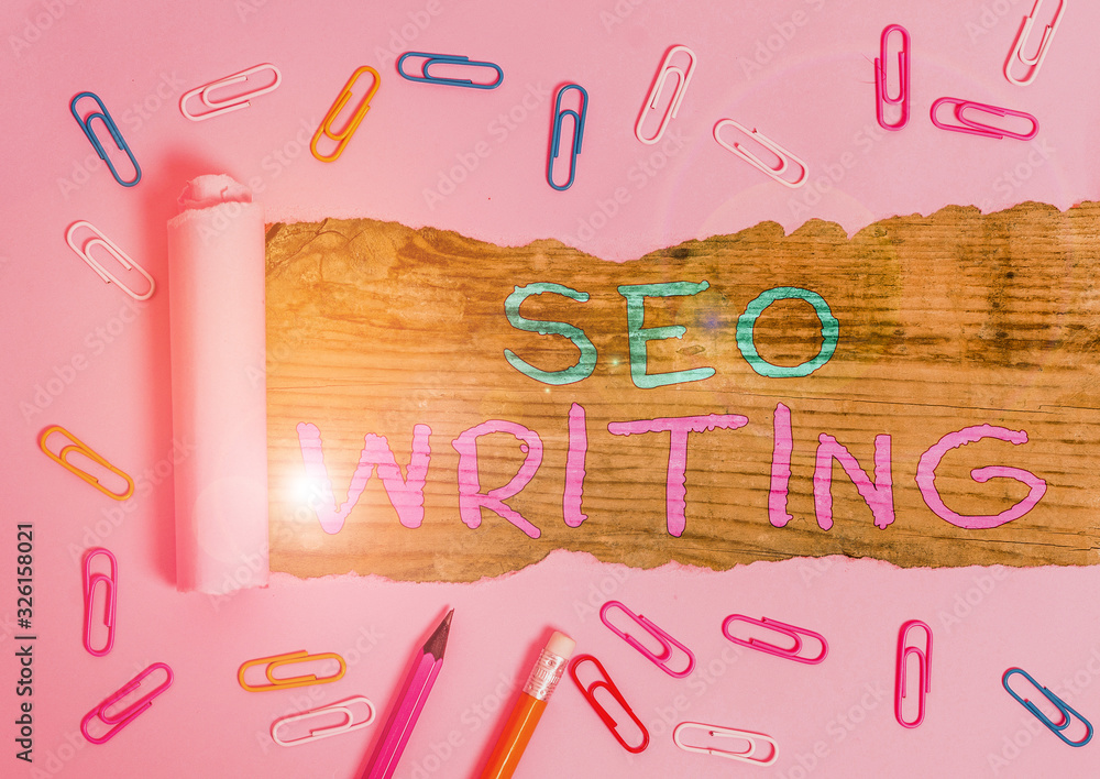 Poster handwriting text seo writing. conceptual photo grabbing the attention of the search engines using sp
