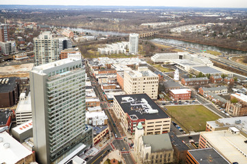 Aerial of New Brunswick New Jersey