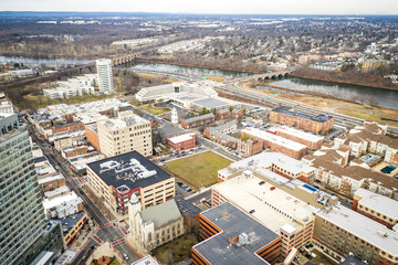 Aerial of New Brunswick New Jersey
