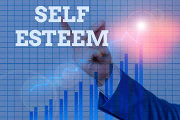 Text sign showing Self Esteem. Business photo text a feeling of having respect for yourself and...