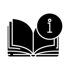 Bookmark black icon, concept illustration, vector flat symbol, glyph sign.