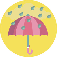 Spring weather flat icons