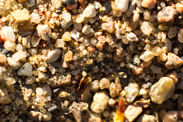 Macro shot of sand and gravel