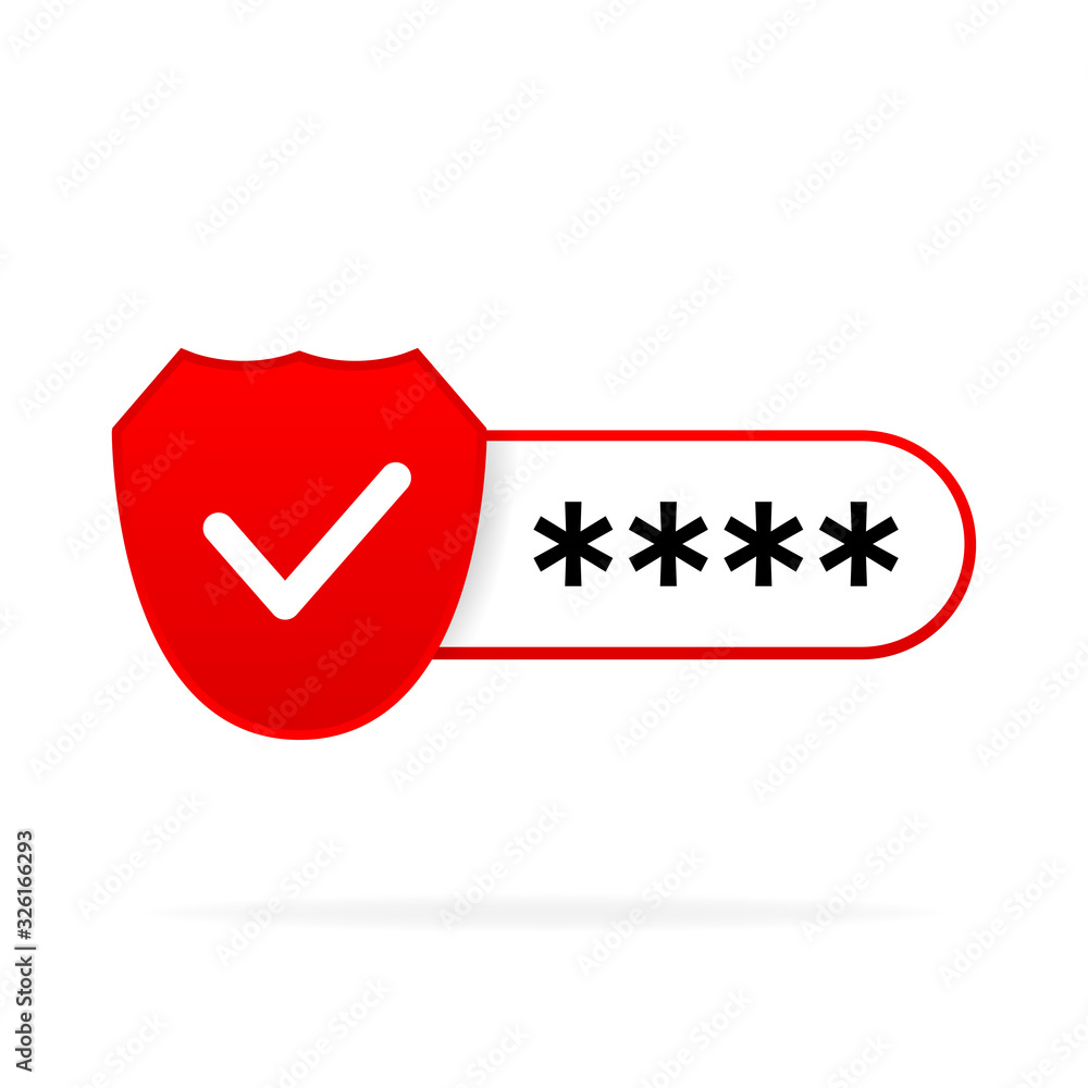 Poster smartphone unlocked and password notification vector, mobile phone security, user authorization, log