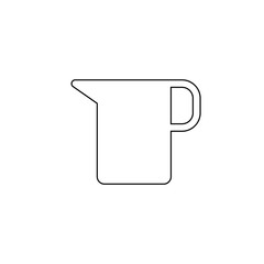 Measuring water cup icon. Drink cup symbol. Logo design element