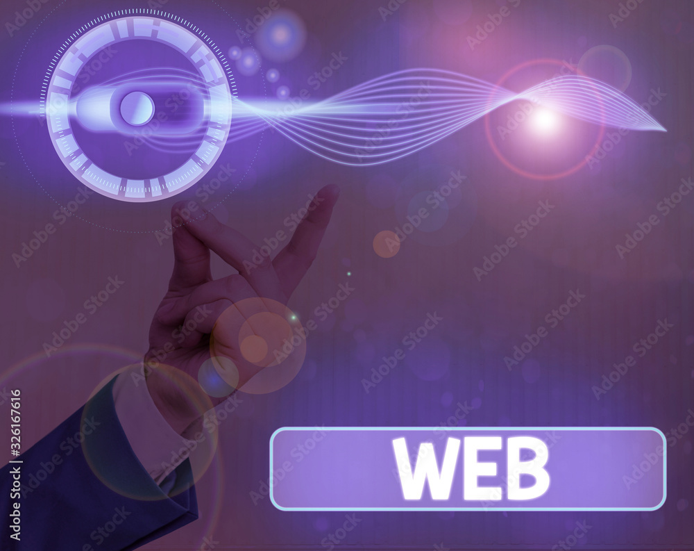 Poster word writing text web. business photo showcasing a system of internet servers that support specially