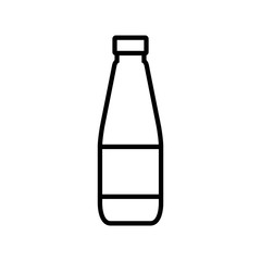 Bottle line icon, logo isolated on white background
