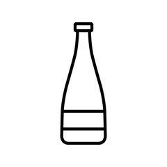 Bottle line icon, logo isolated on white background