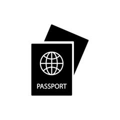 Passport icon, logo isolated on white background