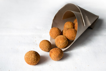 Olive ascolane - Olive all'ascolana - Meatballs with olive - Typical dish from Ascoli Piceno, Marche, Italy