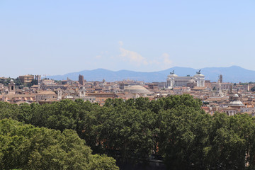 Fototapeta na wymiar panoramic view of Rome, Italy
