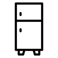 Refrigerator or kitchen fridge icon. Household appliance, freezer symbol.
