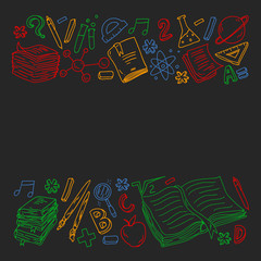 Back to school concept. Education, learning, open book, knowledge. Modern education template design.