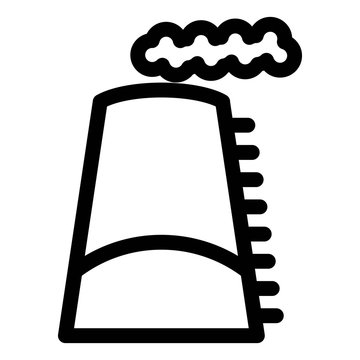 recommend clip art: Nuclear plant icon. Atomic power station icon. Nuclear energy, reactor symbol. Radioactive pollution, uranium radiation, industry signs.