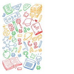 Back to school concept. Education, learning, open book, knowledge. Modern education template design.