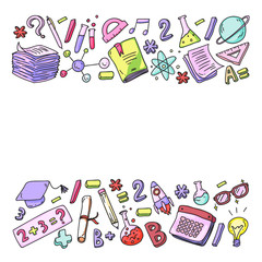 Back to school concept. Education, learning, open book, knowledge. Modern education template design.