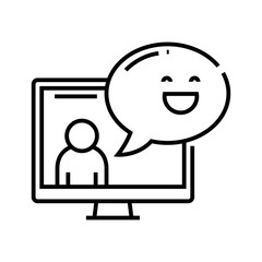 Emotions line icon, concept sign, outline vector illustration, linear symbol.