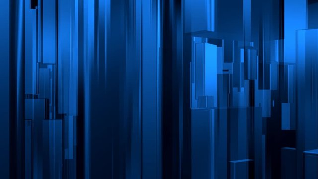 Blue Modern News Background Loop is a stock motion graphics video that shows abstract vertical bars in slow movements.
