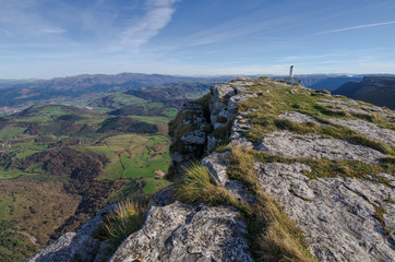 green valley from the rocky summit of the mount horizontal