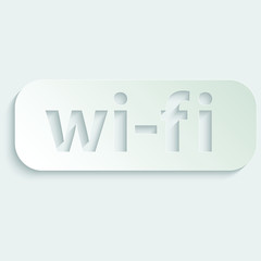 paper wi-fi icon.  internet icon vector