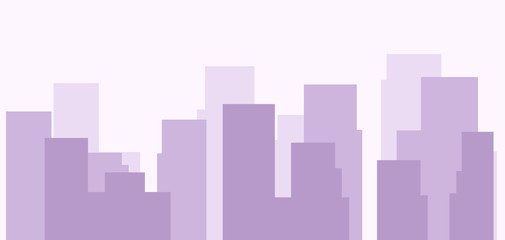 Fototapeta na wymiar Abstract purple background with 2d skyscrapers