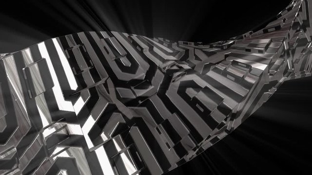 abstract 3d motion background metal object design shape