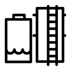 Industrial plant boiler icon. Factory boiler room vector icon on white background. Thermal, steam boiler illustration for perfect website and page design.