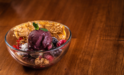 Acai bowl blueberry raspberry mint coconut peanut butter vegan food 