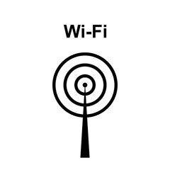 Simple Wifi Icon, Hot Spot Vector Illustration