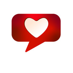 Message bubble with a heart