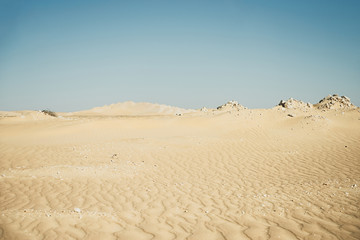 Desert dunes taken with a shallow depth of field