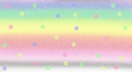 Pastel rainbow with colorful falling confetti