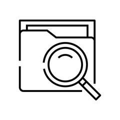 File search line icon, concept sign, outline vector illustration, linear symbol.