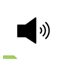 Sound icon vector logo template